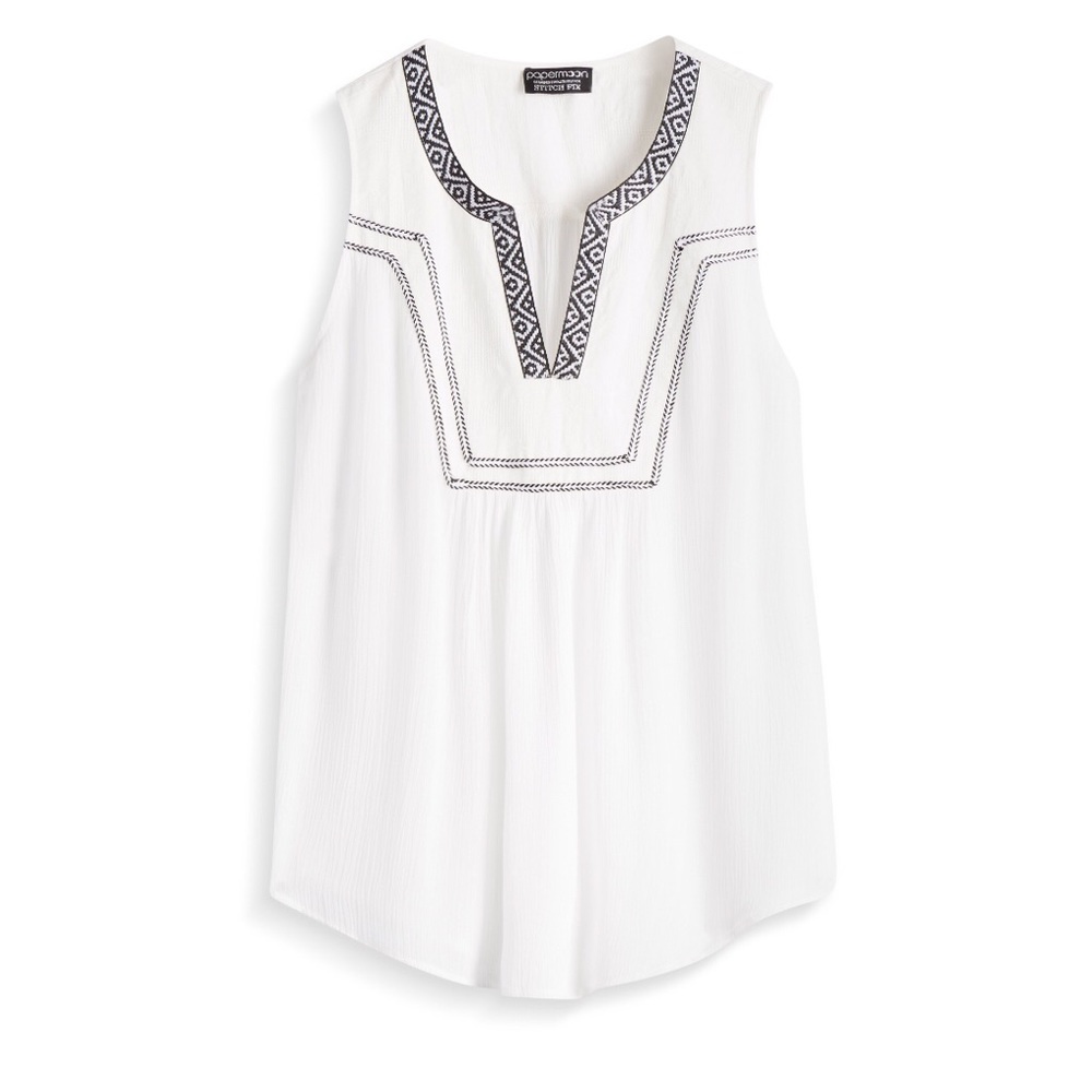 Papermoon Sessilee Split Neck Top Size Medium